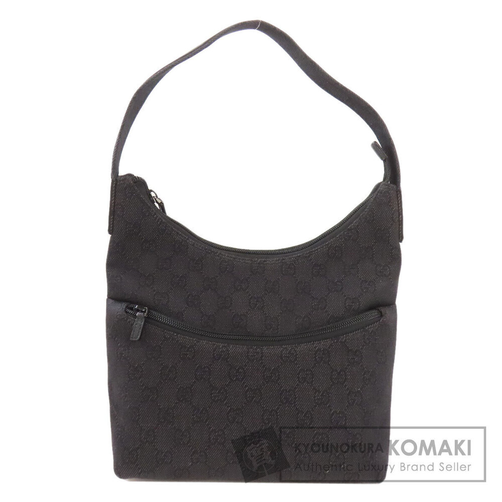 Gucci GG canvas hobo shoulder bag leather Black